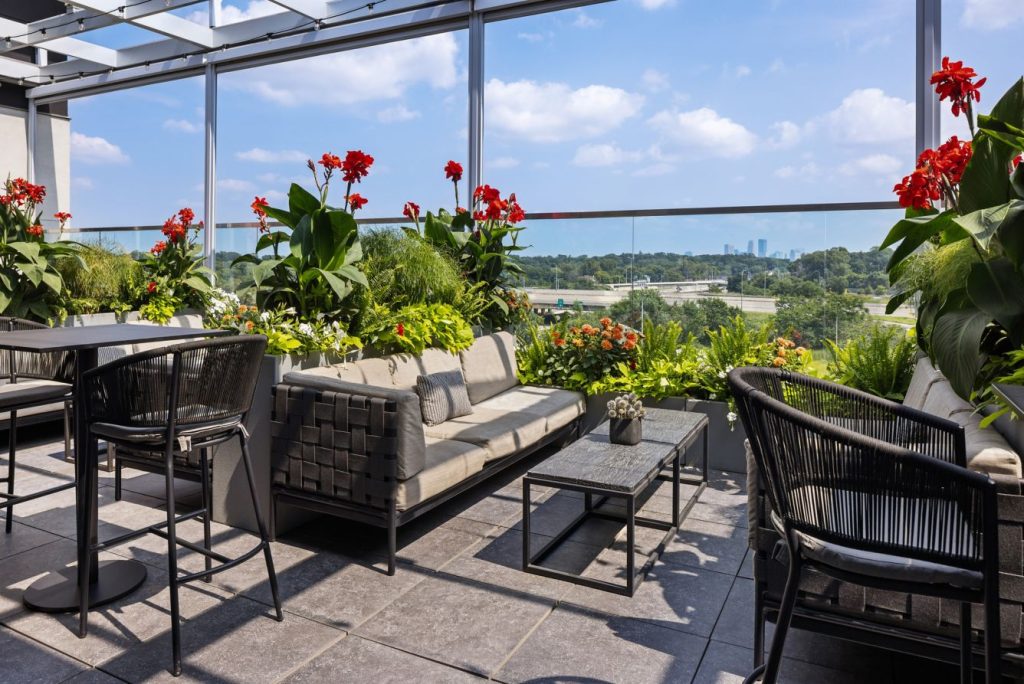 Rooftop skyline views